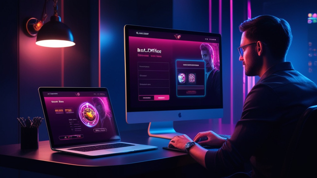 A returning player signing in on a tablet with a casino login screen and verification prompt